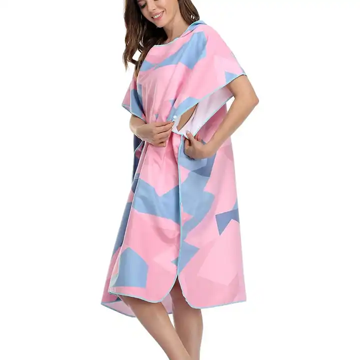 jacquar hooded poncho beach towel for adults from china